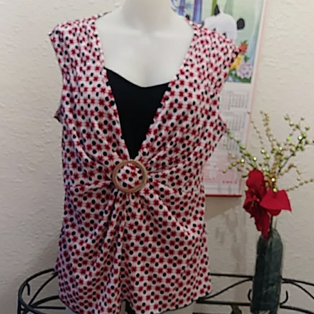 COVINGTON SLEEVELESS PRE-OWNED MULTICOLOR BLOUSE
